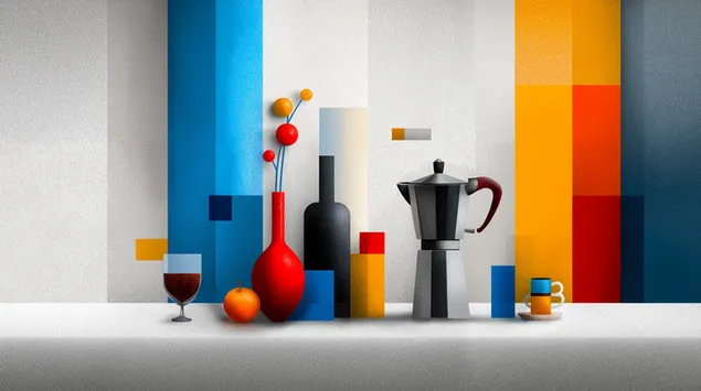 tranh tinh vat truu tuong cua picasso-feininger voi cac yeu to hinh hoc tai xuong