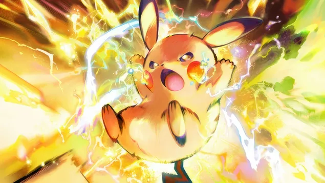 pikachu thunderbolt van pokemon aflaai