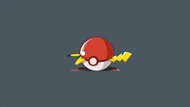 Pikachu trapped in Pokeball