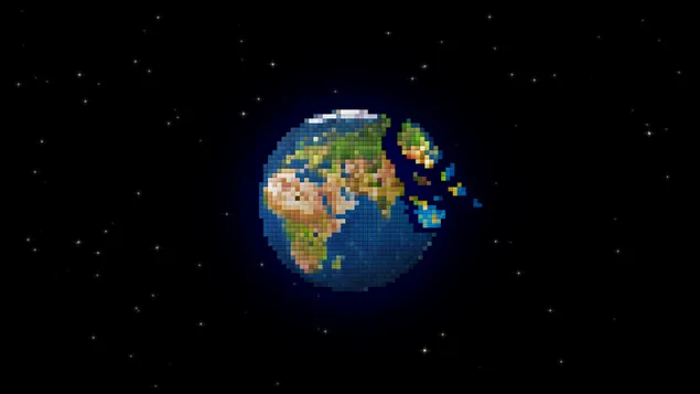 ピクセル化された地球