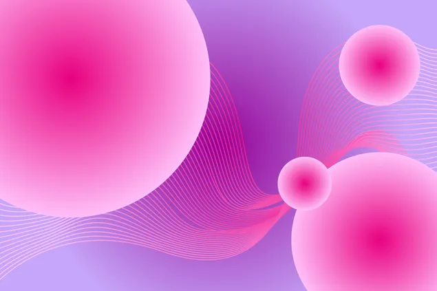 Páipéar balla Dearadh Blob Grádáin Bándearg agus Corcra le Línte Bíseacha Sreabhacha do Thionscadail Ealaíne Cruthaitheacha agus Digiteacha Nua-Aimseartha4K