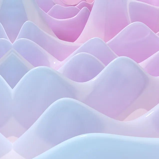 ピンクの流体の波 2K 壁紙