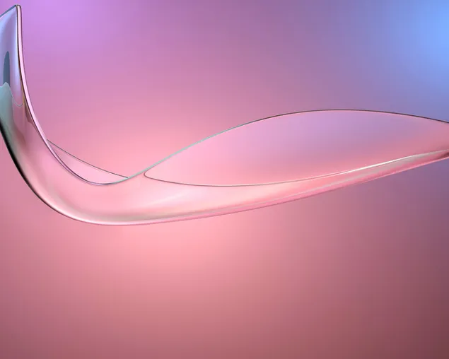 ピンクのガラス状の波 2K 壁紙
