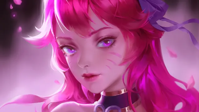 粉頭髮的“阿狸”（Spirit Blossom）-英雄聯盟（LOL） 4K 壁紙