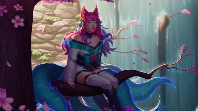 Pink-haired 'Ahri' (Spirit Blossom) : League of Legends (LOL)