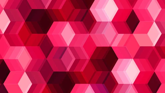 ピンクの六角形 8K 壁紙