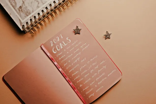 Pink journal and 2021 goals 
