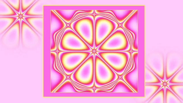 Bunga kaleidoskop merah muda