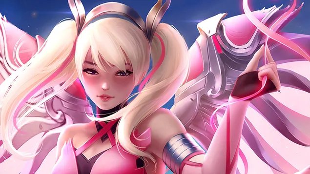 Pink 'Mercy' (Anime FA) - Overwatch [Video Game] 4K wallpaper