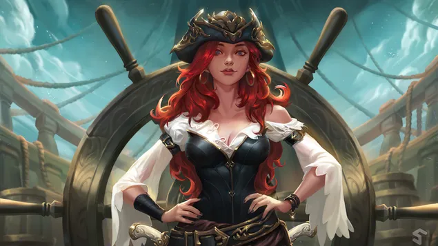 Páipéar balla Pirate 'Miss Fortune' (Fantasy Art) - League of Legends [LOL]4K