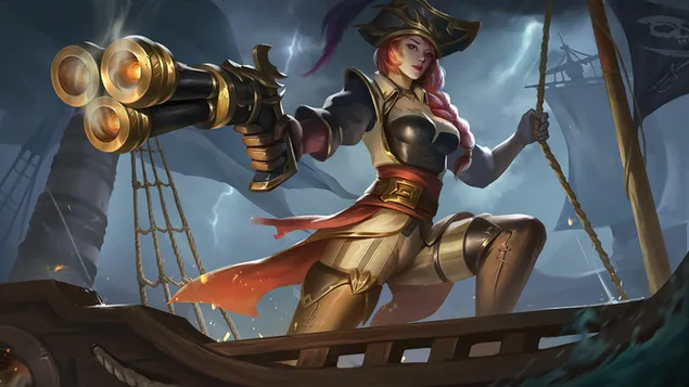 Páipéar balla Pirate Queen 'Miss Fortune' - League of Legends (LOL)4K