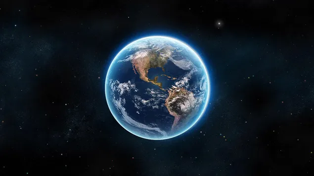 Planeet, atmosfeer, aarde, astronomisch object, heelal, de ruimte 2K achtergrond