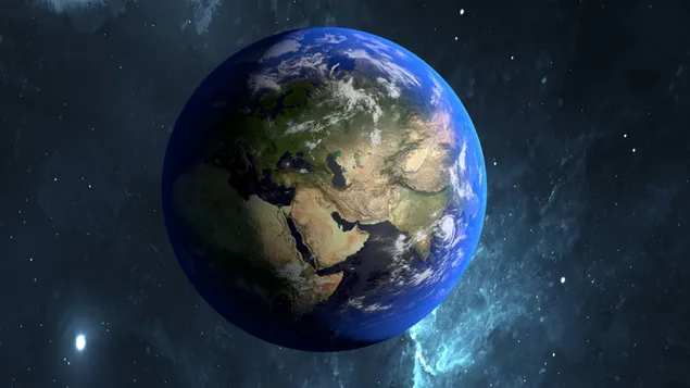 Hành tinh, trái đất, châu á, thế giới, vũ trụ, không gian, bầu trời, địa cầu