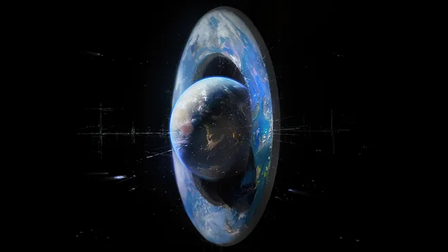 Planet Erde und seine realistische geografische Oberfläche 8K Hintergrundbild