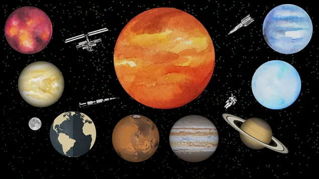 الكواكب من حولك HD خلفية