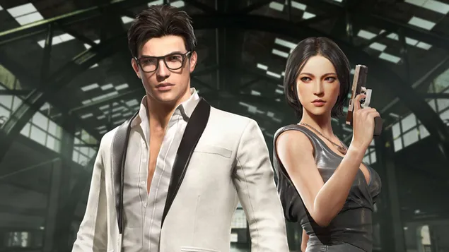 PlayerUnknown's Battlegrounds (PUBG Mobile) - Asian Duo 'Wild Card' スキン セット 4K 壁紙