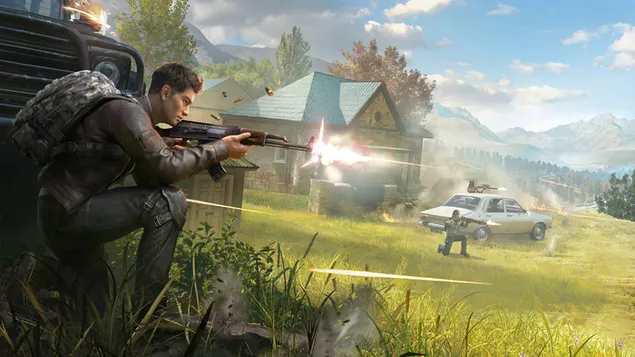 PlayerUnknown's Battlegrounds (PUBG Mobile) - Asian Squad Guy 4K muurpapier