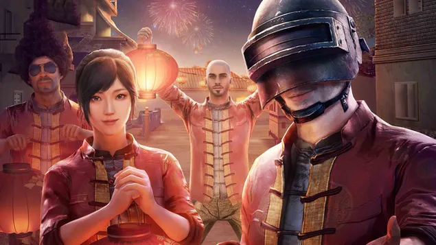 Taustpilt PlayerUnknown's Battlegrounds (PUBG Mobile) – Hiina uusaasta kevadüritus 4K