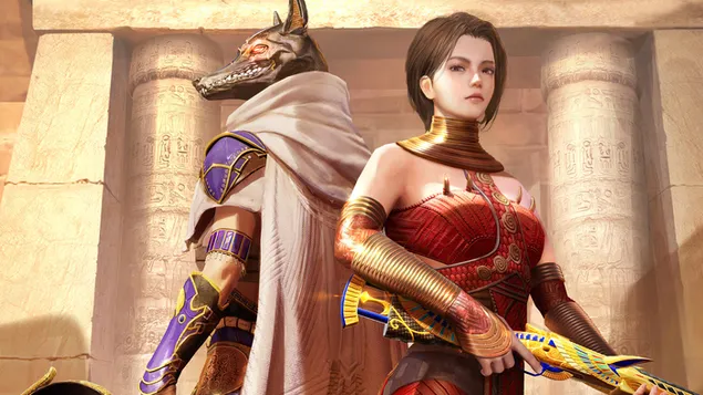 PlayerUnknown's Battlegrounds (PUBG Mobile) - Desert Rose & Hand of Duat Set 4K muurpapier