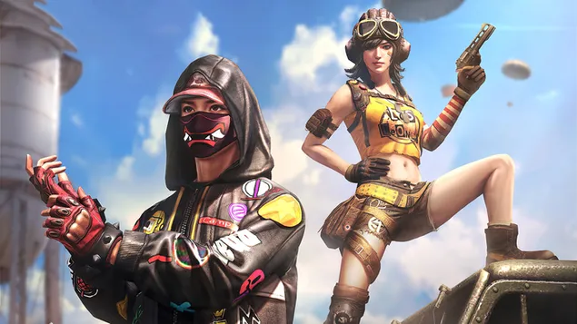 PlayerUnknown's Battlegrounds (PUBG Mobile) - Fury of The Wasteland Outfit スキン セット 4K 壁紙