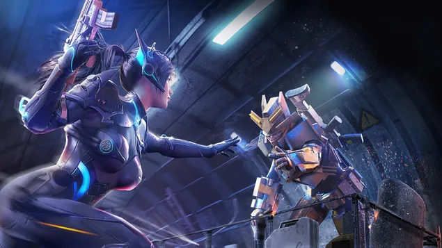 Páipéar balla Battlegrounds PlayerUnknown (PUBG Mobile) - Meicníocht Buiséid Graceful Maiden Set4K