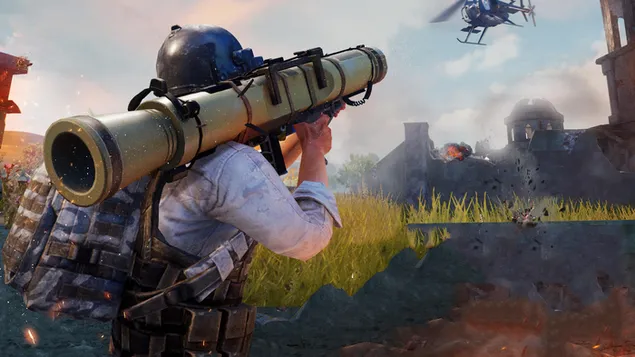 Champs de bataille de PlayerUnknown (PUBG Mobile) - Casque Guy RPG 4K fond d'écran