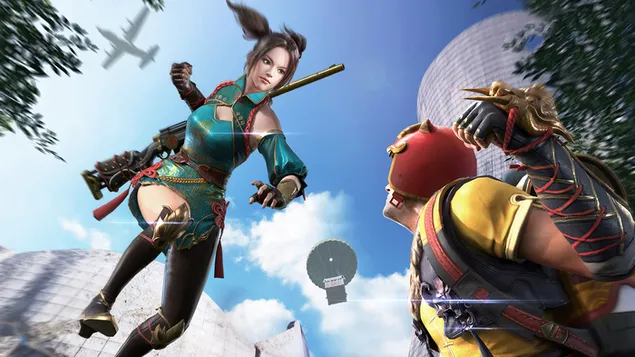 PlayerUnknown's Battlegrounds (PUBG Mobile) - 翡翠絲套裝皮膚套裝 4K 壁紙