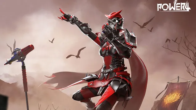 PlayerUnknown's Battlegrounds (PUBG Mobile) - 来自“Power4”音乐乐队的“血之女神”万圣节 4K 壁纸