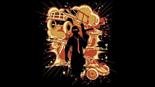 ПлаиерУнкновн'с Баттлегроундс (ПУБГ Мобиле) - Минималистички постер 4K позадина