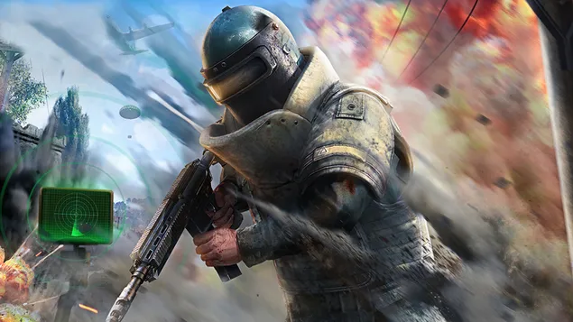 PlayerUnknown's Battlegrounds (PUBG Mobile) - Payload 2.0 Soldier dalam The Battle 4K kertas dinding