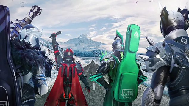 PlayerUnknown's Battlegrounds (PUBG Mobile) - Power4 Outfit 皮肤套装 4K 壁纸