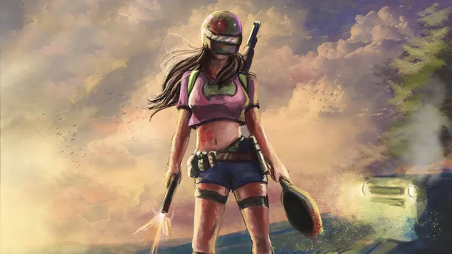 champs de bataille de playerunknown (pubg mobile) : pubg girl fanart telechargement