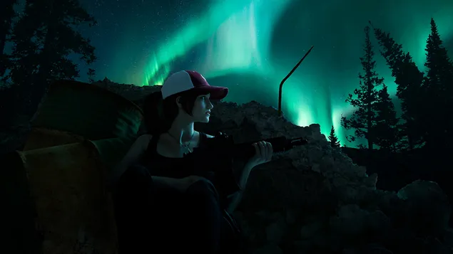 PlayerUnknown's Battlegrounds (PUBG Mobile) - Pubg Girl in Night Battle (Cosplay) 4K 壁纸