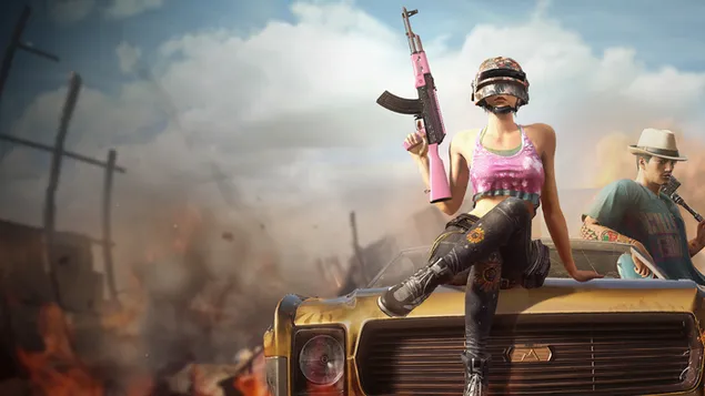 PlayerUnknown's Battlegrounds (PUBG Mobile) - Pubg Girl with AK-47 Rifle download