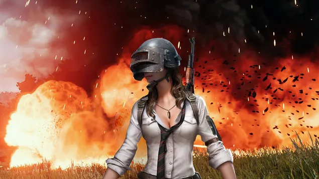 PlayerUnknown's Battlegrounds (PUBG Mobile) - Pubg 'Helmet Girl' 4K papel de parede