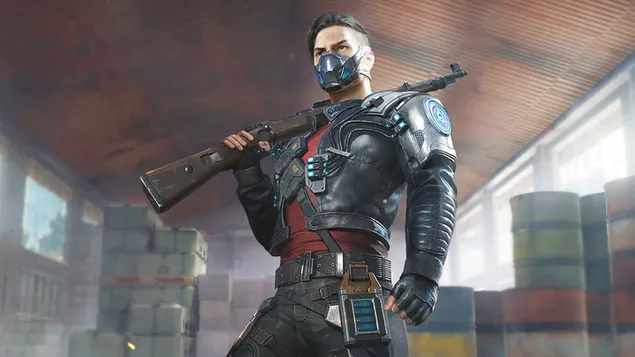 Champs de bataille de PlayerUnknown (PUBG Mobile) - Ensemble de skins de tenue de matraqueur 4K fond d'écran