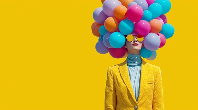 Шпалери Грайливий стиль з головою-кулькою 2K