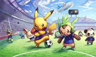 포켓몬 축구 경기, 피카추와 괴물 2K 배경화면