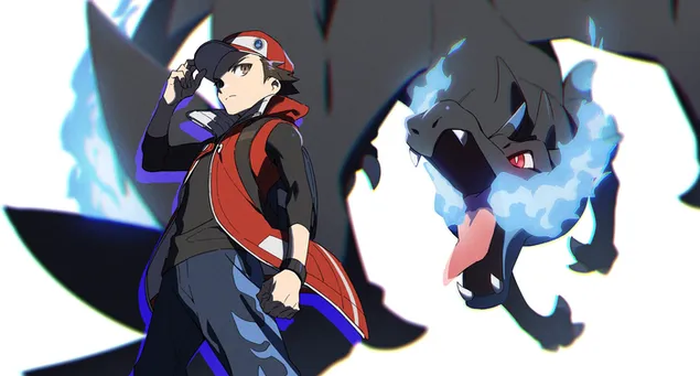 Pokémon - piros, mega charizard x 2K háttérkép