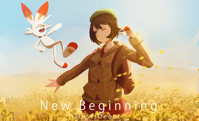 口袋妖怪剑与盾 - Scorbunny 4K 壁纸