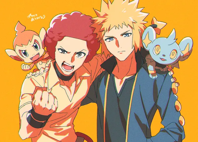 Pokémon - Volkner, Flint, Shinx, Chimchar