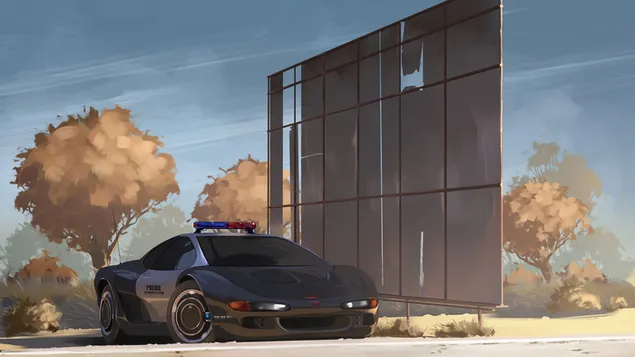 Poliția pe patru roți 4K imagine de fundal