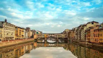Tapeta Ponte Vecchio, obloukový most 4K