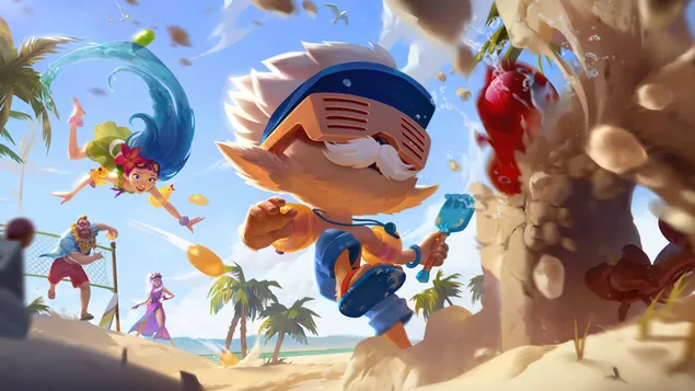 泳池派對 'Heimerdinger' - 英雄聯盟 [LOL] 8K 壁紙