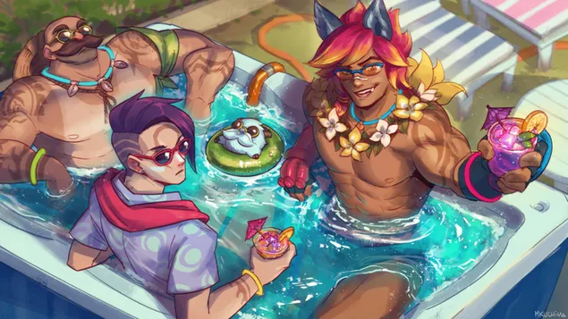 Pool Party 'Sett with Braum & Aphelios' - League of Legends (LOL) download