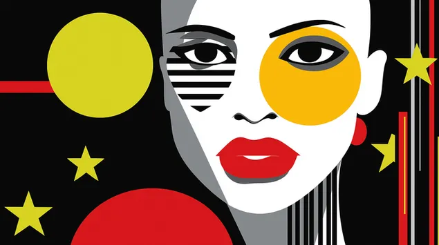 popkunsti portree julgete geomeetriliste kujundite ja tahtedega allalaadimine