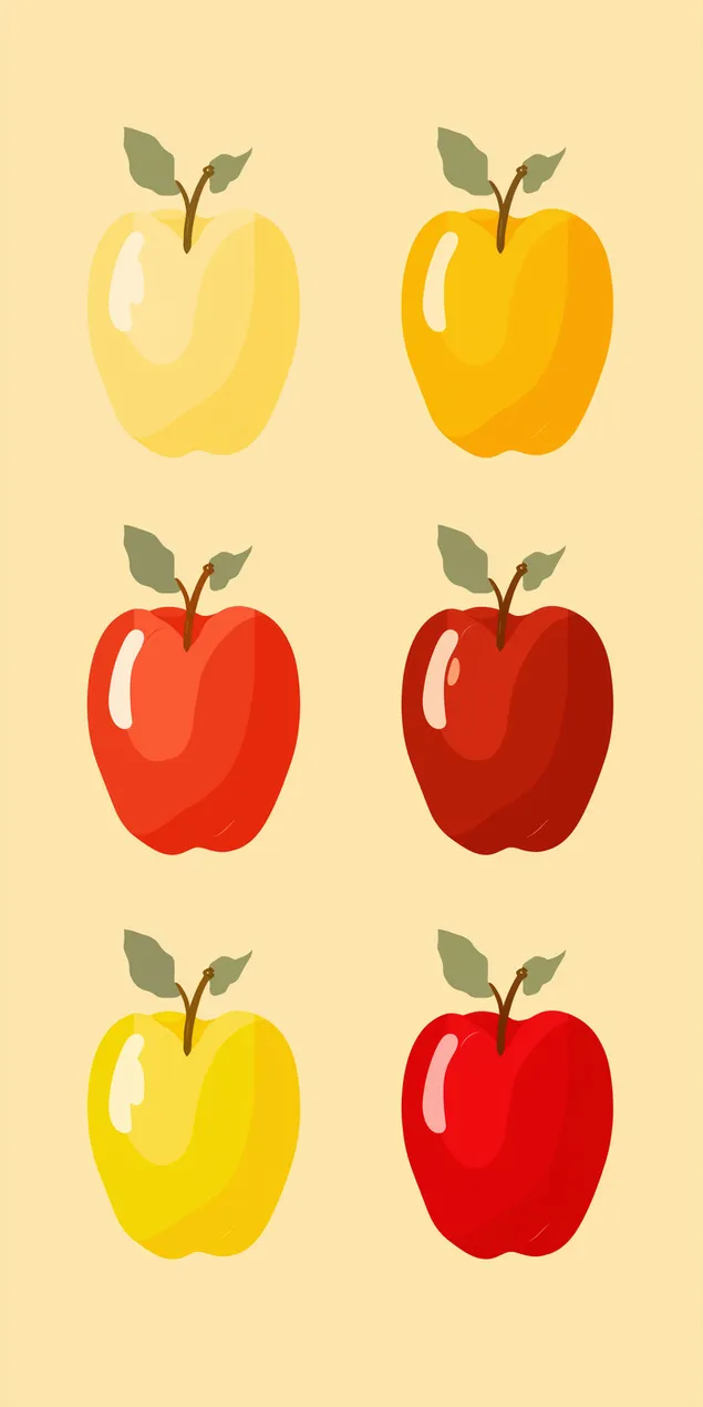 Pop Art stílusú gyümölcsök rendezett sorokban semleges háttéren HD háttérkép