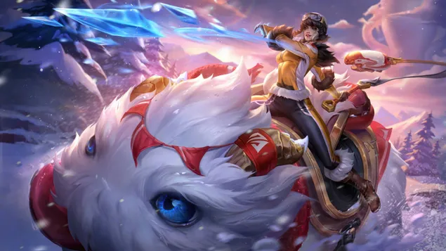 Skin Chroma Triumph décuplé « Sejuani » de Poro Rider - League of Legends (LOL) 8K fond d'écran