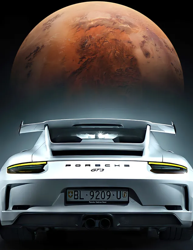 Porsche planeet 2K muurpapier