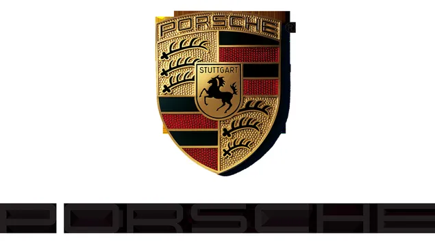 Logotipo de fondo negro trasero de Porsche descargar
